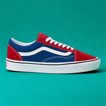 Damske Tenisky Vans Two-tone Comfycush Old Skool Červené/Modre VA61GEDOK